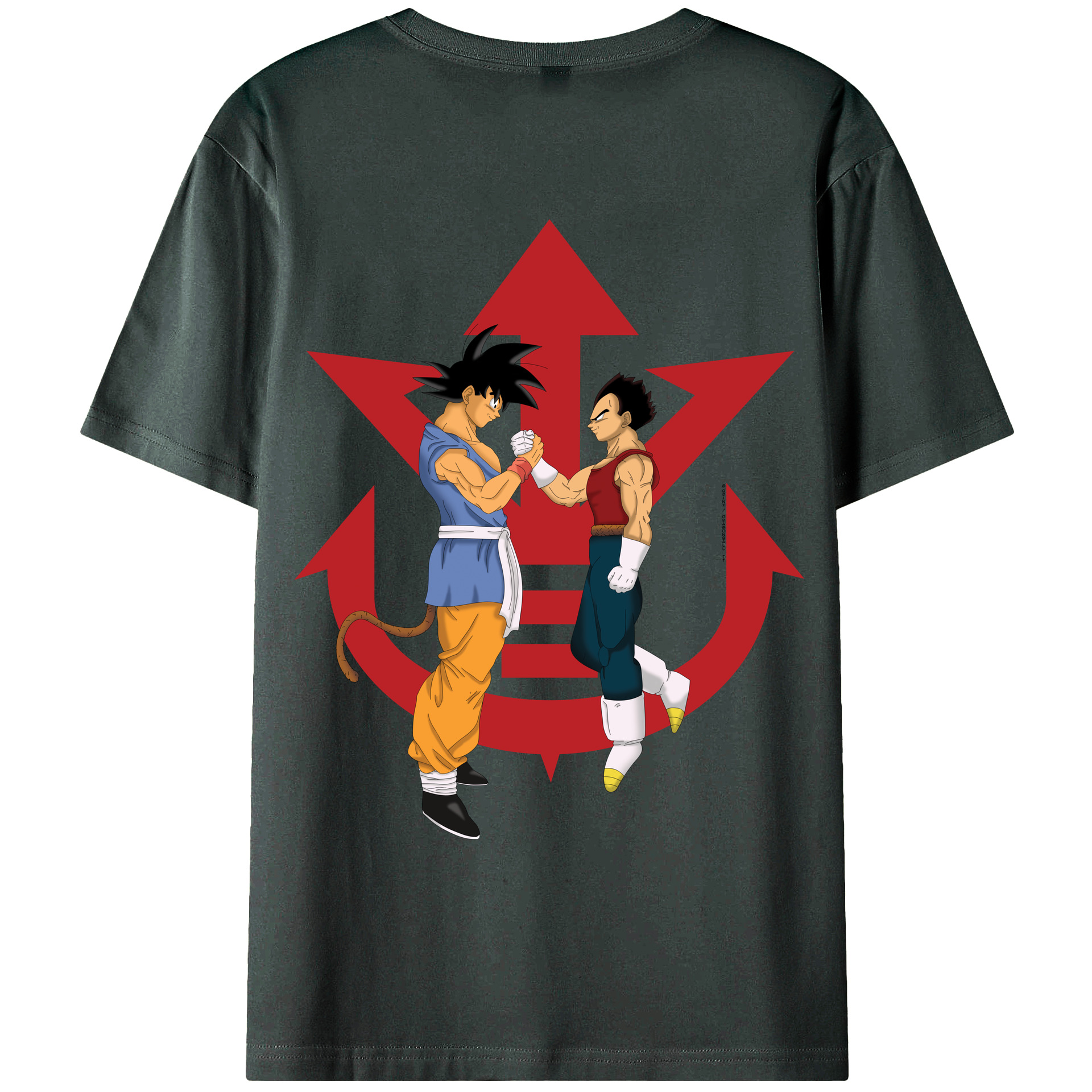（画像用） ドラゴンボール 孫悟空（そん ごくう）Son Goku カカロット DRAGON BALL Kakarotto 綿100％ メンズ半袖Tシャツ（バックプリント） 通気性